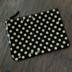 Kate Spade Patent Leather Polka Dot Zip Pouch